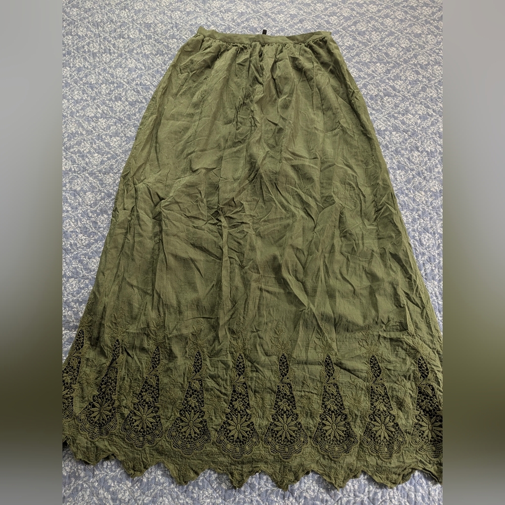 Massimo Dutti Cut-Out Hem Skirt